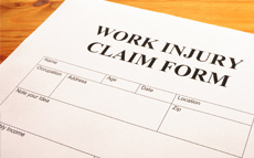 Photo of work injury form